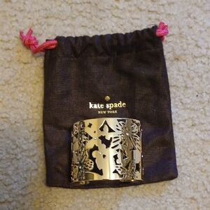 Kate Spade Gold Cut-Out Cuff with Pouch